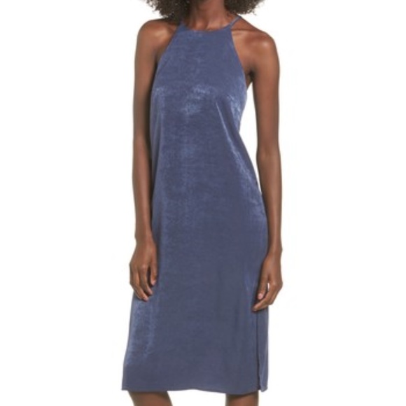 Soprano Dresses & Skirts - Soprano Blue High Neck Shift Dress NWT
